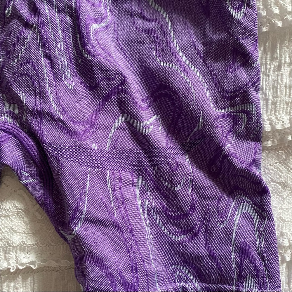 AYBL Purple Swirl Crop Top and Shorts Set - Picture 4 of 5